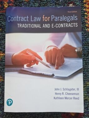 Contract Law for Paralegals - Traditional And E-Contracts (Soft Cover)